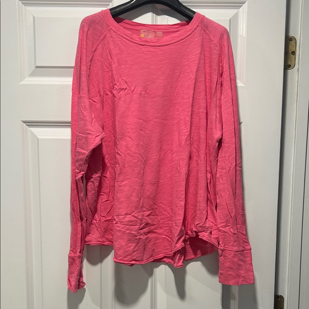 Zella Vibrant Pink Long Sleeve Tee